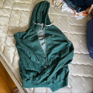 COPY - Element For Life size medium dark forest green zip up hoodie